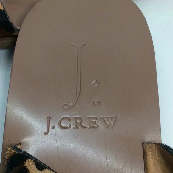 J. BY J. Crew Leopard 🐆 Suede Flat Sandals - Picture 8 of 8